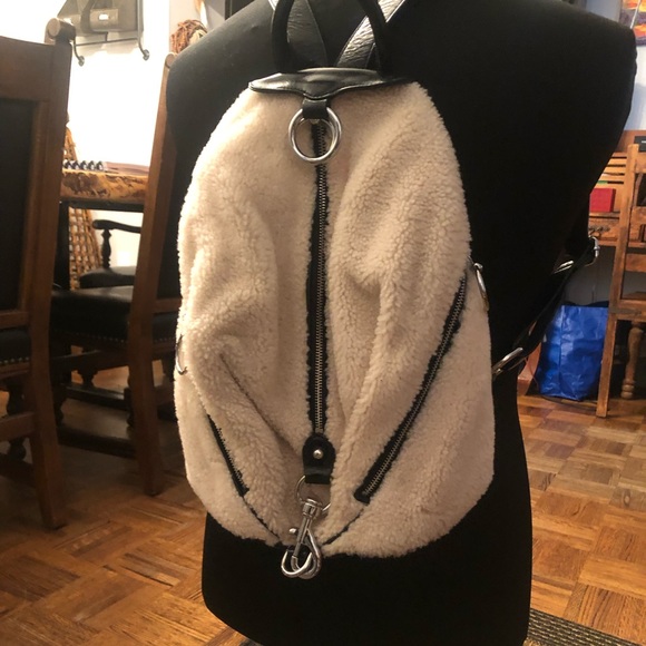 🚨PRICE DROP🚨 Rebecca Minkoff Genuine Shearling & Leather Julian Backpack - Picture 3 of 15